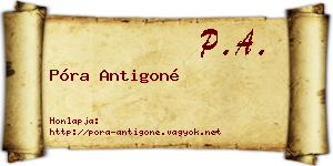 Póra Antigoné névjegykártya